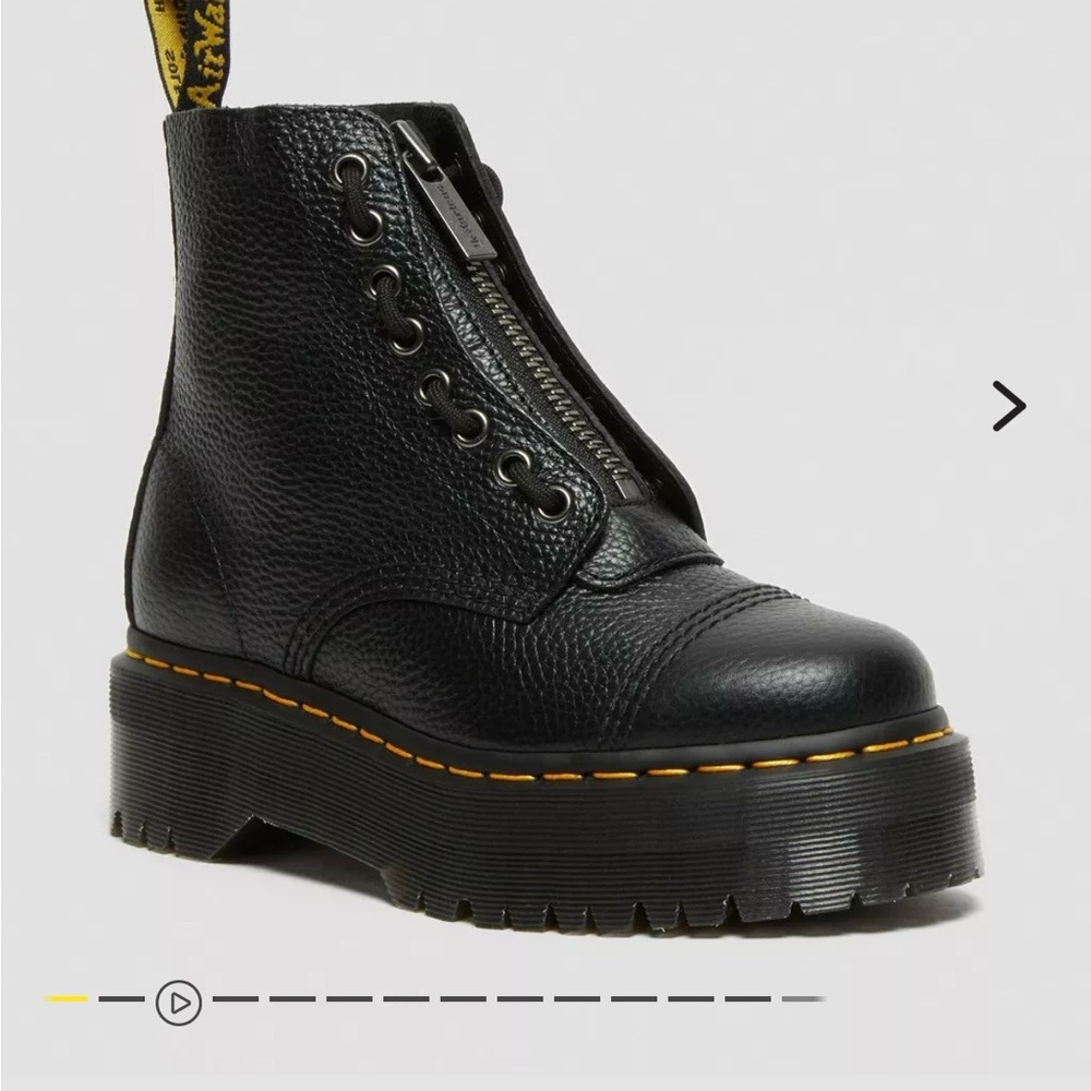 Dr. Martens Black Leather Platform Boots